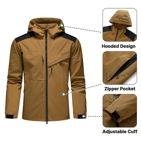 Men Outdoor All-Sport Waterproof Breathable Anti-Storm Rain Raincoat Suit Jacket
