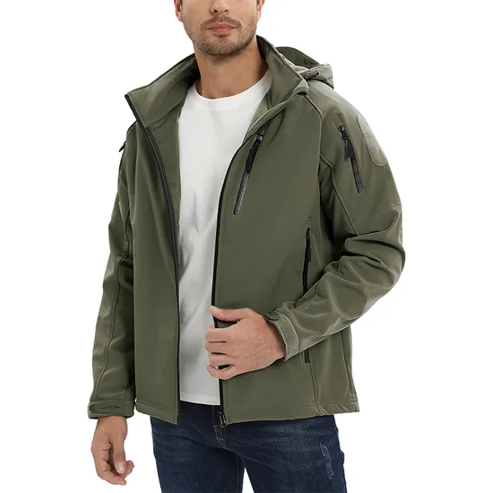Men's Tactical Sport Warm Fleece Hooded Coats Softshell Jacket Outdoor Adventure