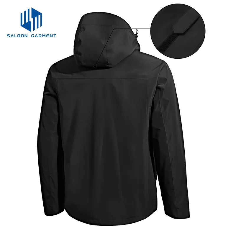 Custom Men's Polyester Outdoor Reflective Waterproof Windbreaker Jacket