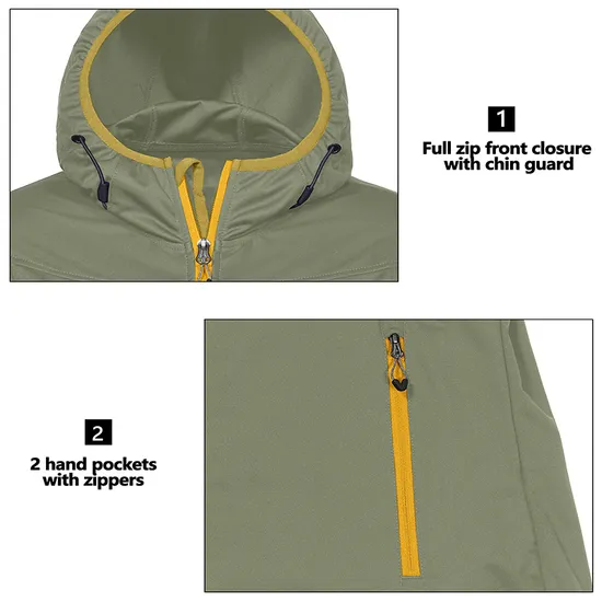 Women's Fleece Lined Waterproof Windbreaker Rain Tactical Softshell Jacket for Hiking