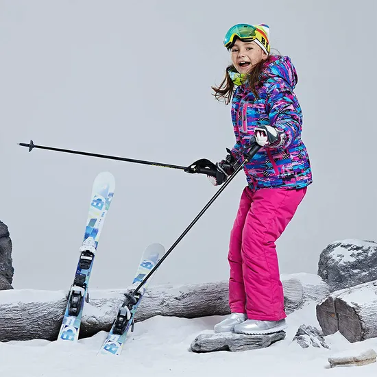 Girl's Outdoor Fashion Clothing Waterproof Down Windbreaker Rain Ski Jacket Snow Suit