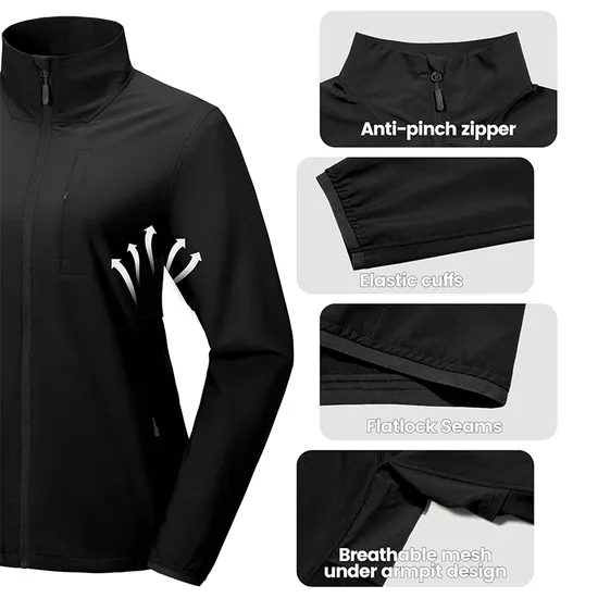 Wholesale Custom Logo Waterproof Women's Windbreaker Fleece Winter Softshell Jackets