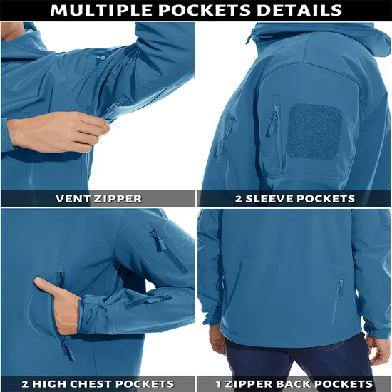 Mens Winter Ski Snowboard Waterproof Hunting Coats Tactical Softshell Jackets for Hiking
