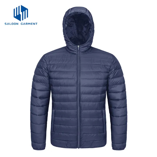 Custom Men's Packable Winter Outdoor Coat Lightweight Fleece Puffer Down Jacket