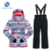 Custom Winter Outdoor Sport Kids Snow Wear Boy Girls Snow Suit Children's Jackets Coat Pants Windbreaker Waterproof Snowsuit