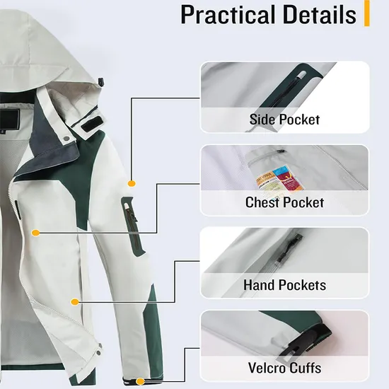 Custom Waterproof Sports Outdoor Women Polyester Windbreaker Jacket