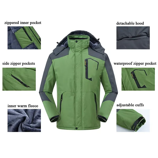 Men's Mountain Waterproof Warm Winter Snowboarding Snow Rain Coat Ski Jacket