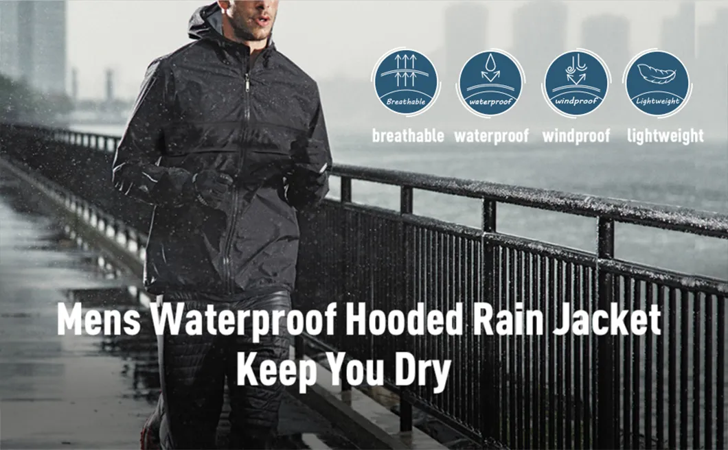 Custom Fashion Waterproof Outdoor Windbreaker Rainproof Raincoat Rain Poncho Jacket