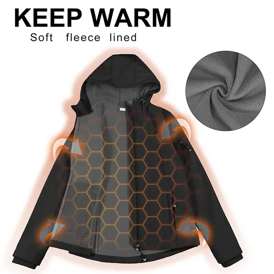 Wholesale Women's Waterproof Hoody Coat Winter Fleece Tactical Softshell Jacket