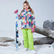 Girls Two Piece Waterproof Warm Jackets with Hood Winter Pants Snowsuits Ski Suits