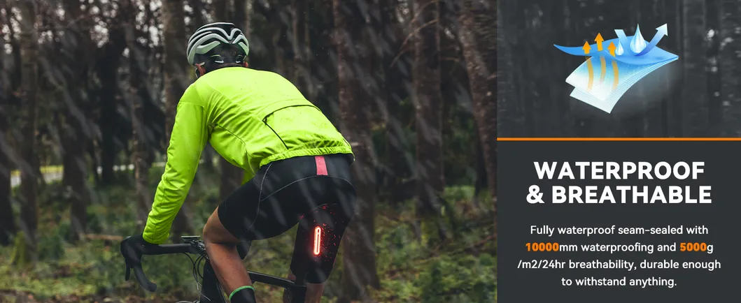 Men's Waterproof Lightweight Active Raincoat Rain Jacket with Hood
