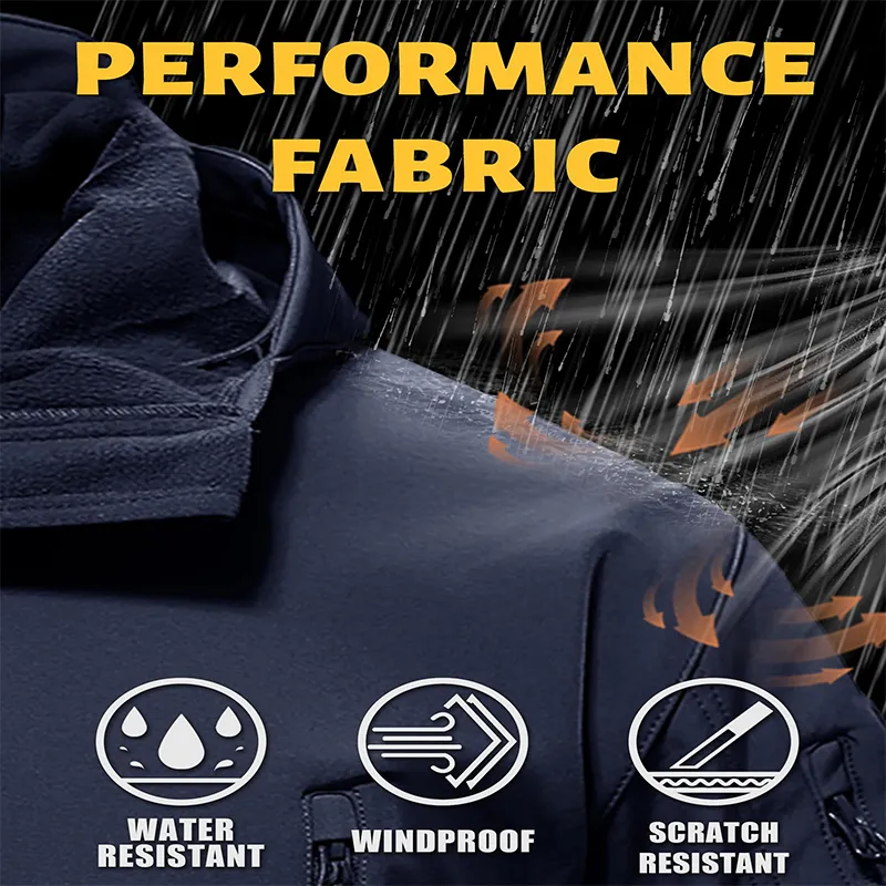 Men's Outdoor Waterproof Windbreaker Fishing Tactical Gear Softshell Jackets