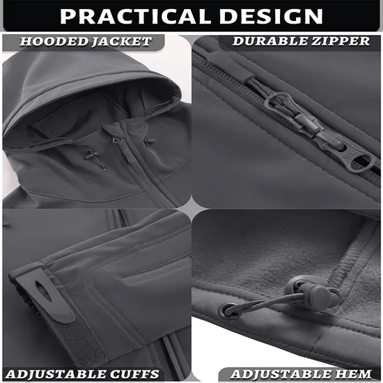 Men's Fleece Winter Lightweight Outdoor Hiking Coats Tactical Softshell Jackets