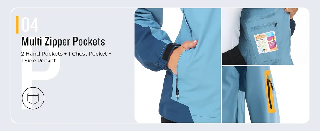 Wholesale Custom Women's Waterproof Windbreaker Jacket
