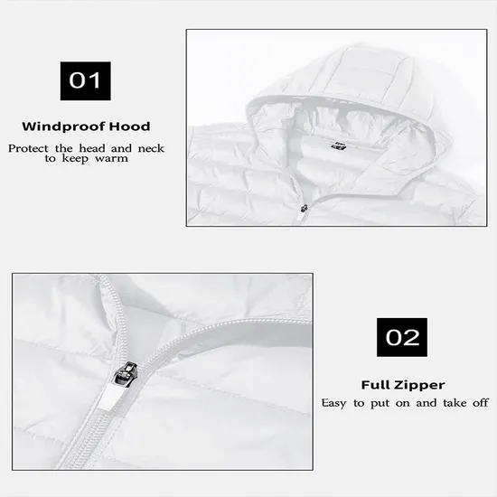 Men's Lightweight Warm Winter Coat Water Repellent Windproof Insulated Puffer Down Jacket