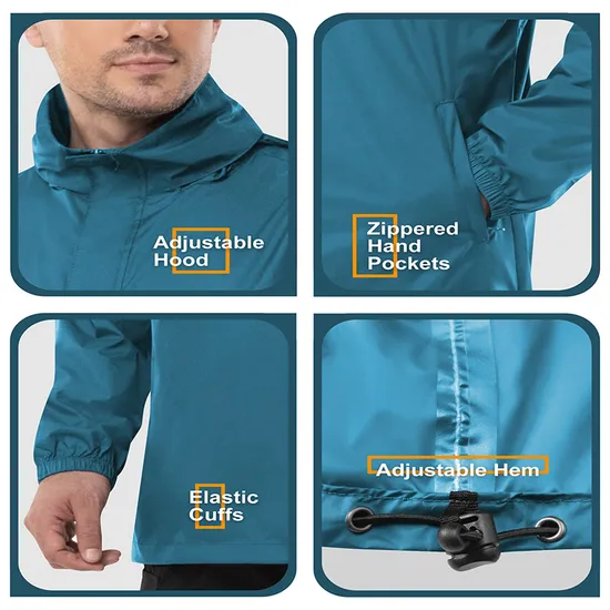 OEM Outdoor Waterproof Raincoat Poncho Coat Cycling Rain Jacket