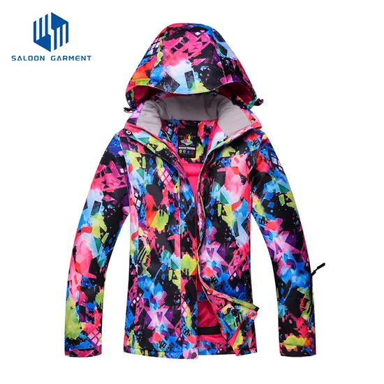 OEM Design Fashion Active Women's Waterproof Winter Sportswear Ski Jacket