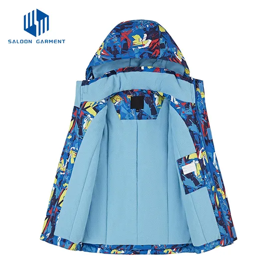 Kids' Waterproof Ski Jacket with Windproof Hood for Outdoor Adventures