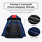 Men's Fitted Hooded Lightweight Water Resistant Coat Thermal Lining Ski Jacket