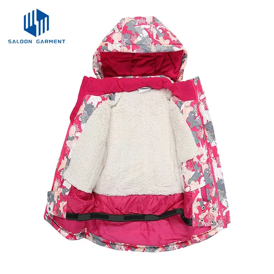 Girl's Waterproof Winter Snow Coat Hooded Fleece Outwear Windproof Raincoat Ski Jacket
