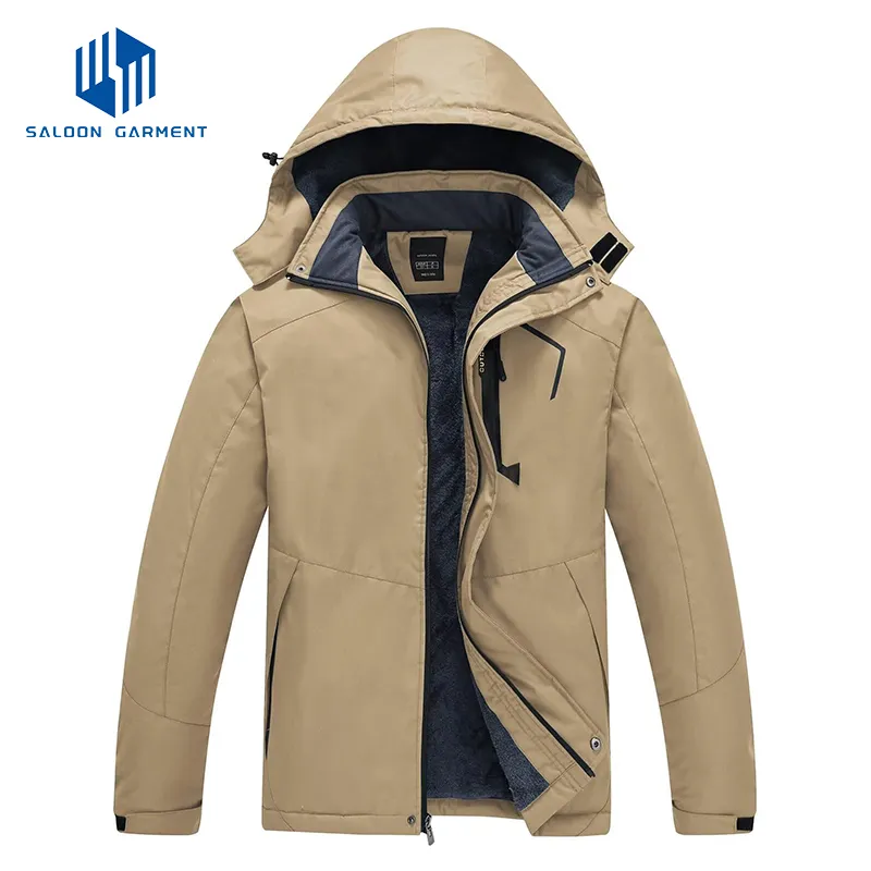 Men's Fleece Lined Water Repellent Outdoor Reflective Coat Softshell Ski Jacket