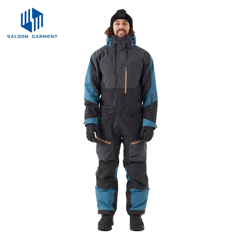 Winter Overall Waterproof Breathable Men's Outdoor Snowmobile Wear Snowsuit