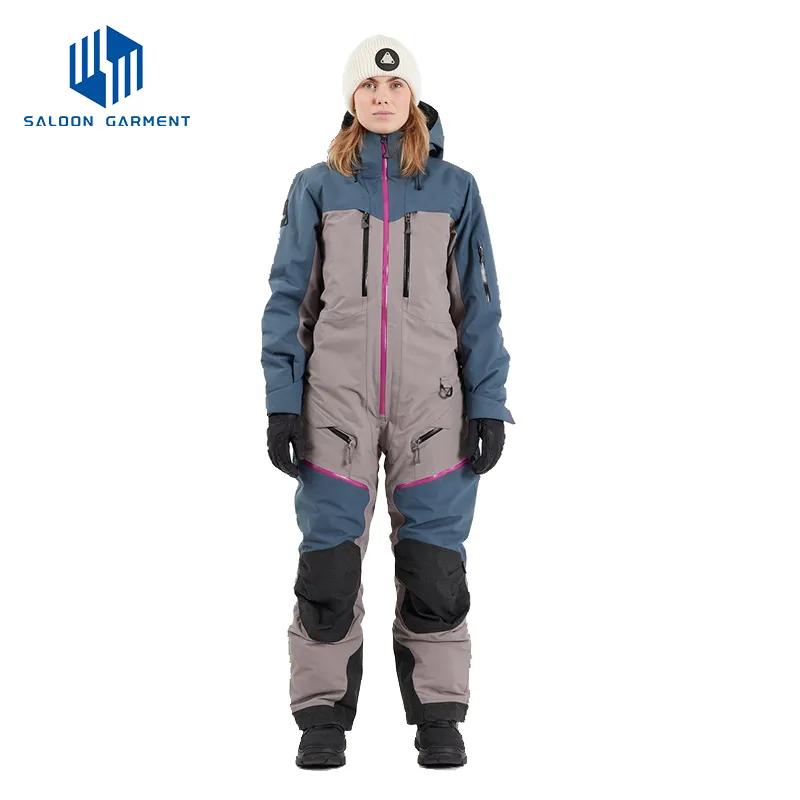 Women and Men's Ski Suits One Piece Jumpsuit Winter Outdoor Waterproof Warm Snowsuits