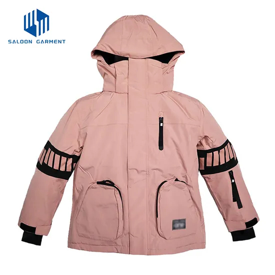 Girls' Waterproof Warm Winter Coat Fleece Hooded Raincoat Ski Jacket