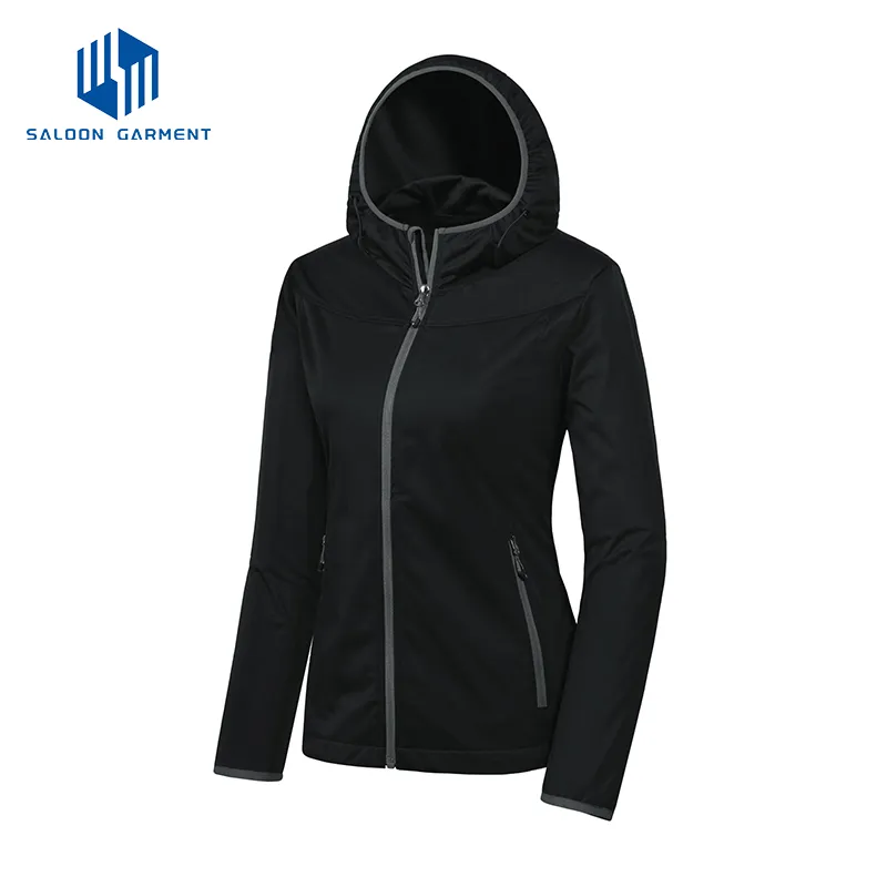 Women Fleece Coats Hooded Windbreaker Water Resistant Hiking Tactical Softshell Jacket