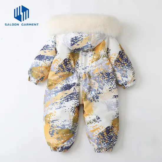 Custom Logo Baby Overall Ski Snow Clothing Outdoor Sport Windproof Baby Jumpsuit Snow Suit