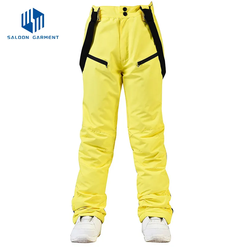 Custom Brand Logo Winter Ski Trousers Waterproof Windproof Thermal Breathable Snowboard Pants