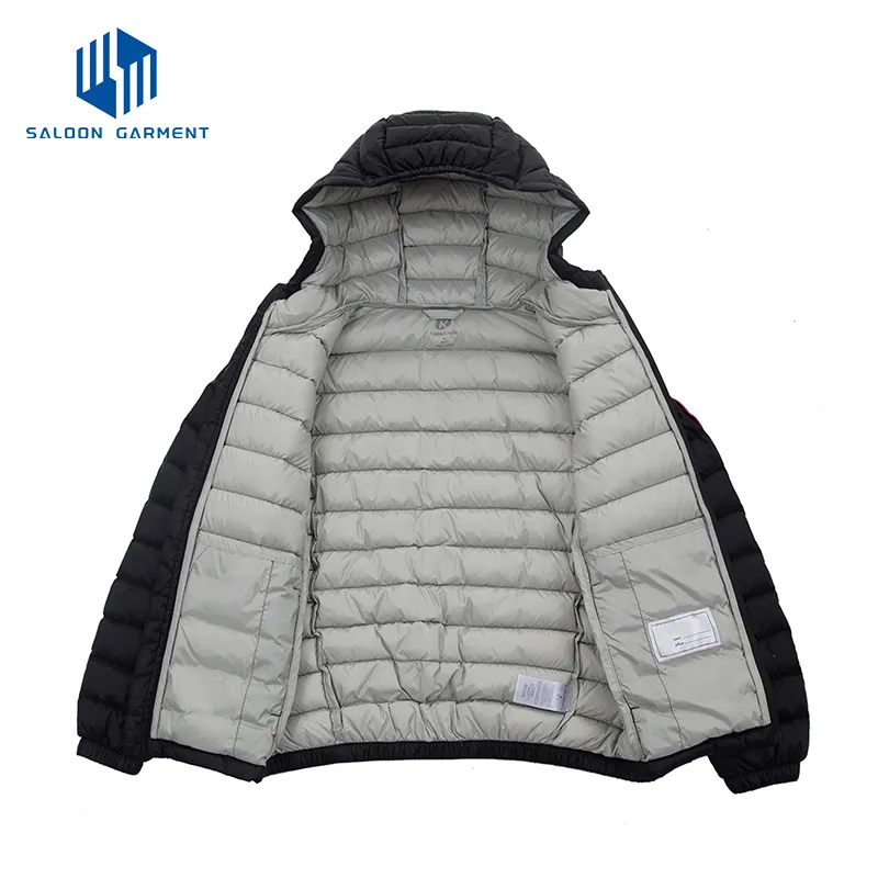 Custom Boys' Lightweight Waterproof Windproof Quilted Jacket for School Travel Hiking Camping