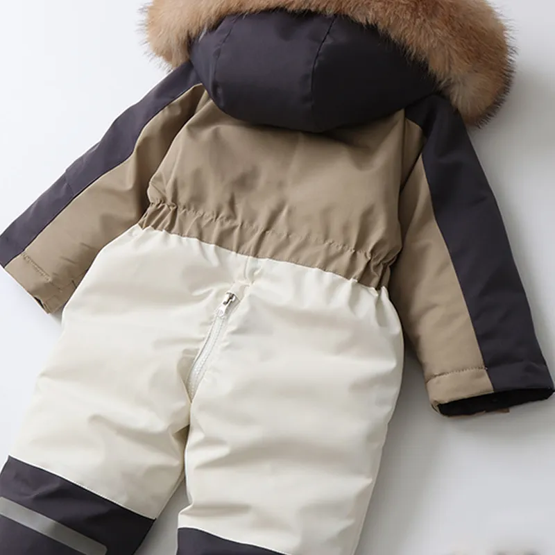 New Baby Warm Winter Clothes Boys and Girls Outdoor Ski Clothing Windproof Fleece Romper