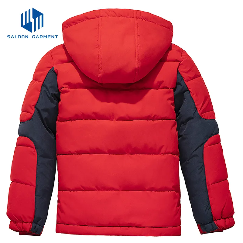 OEM Custom Boy Clothes Hooded Kids Winter Coats Outwears Warm Quilted Jackets