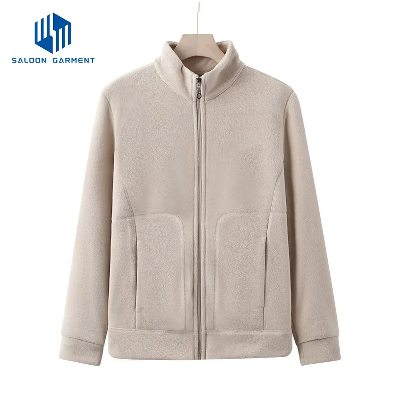 Custom New Arrival Women's Polyester Polar Fleece Jacket Outside Casual Full Zipper Plus-Size Stand Collar Jackets