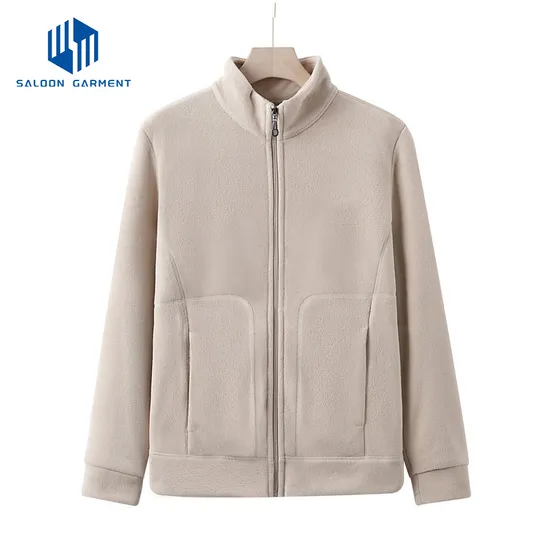 Custom New Arrival Women's Polyester Polar Fleece Jacket Outside Casual Full Zipper Plus-Size Stand Collar Jackets