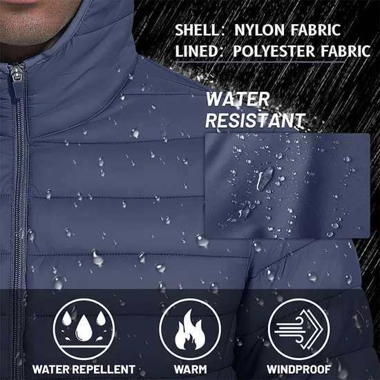 OEM Customized Design Winter Padded Coat Men's Warm Quilted Jacket