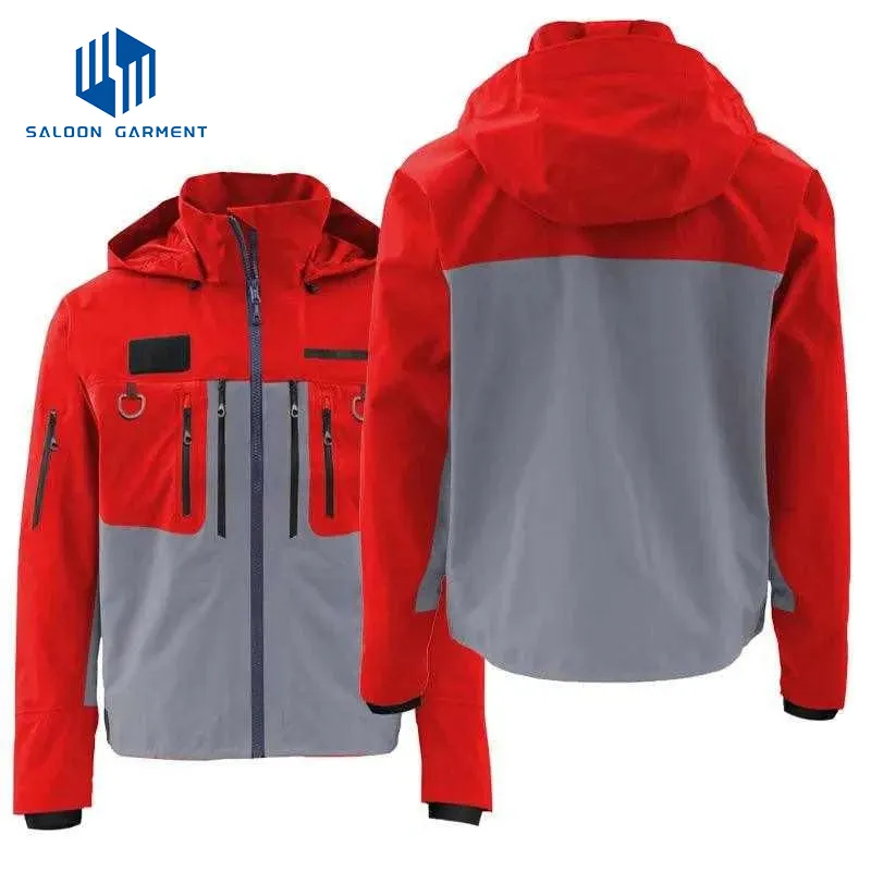 High Quality Men Outdoor Sport Equipment Wading 3 Layer Fabric for Hiking Camping Fishing Jacket