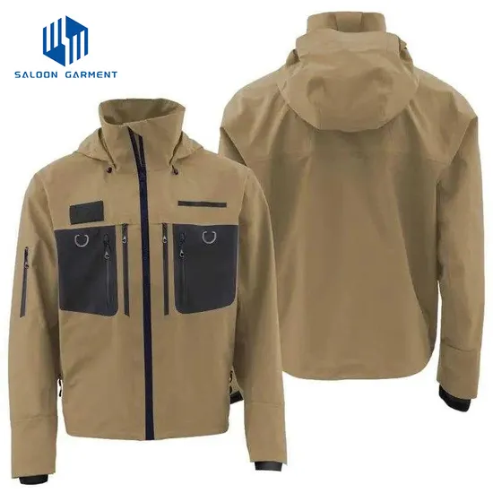 High Quality Men Outdoor Sport Equipment Wading 3 Layer Fabric for Hiking Camping Fishing Jacket