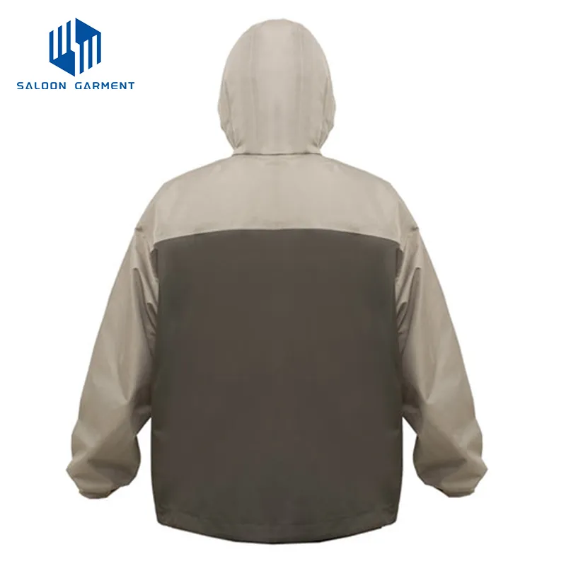Custom Men's Waterproof Breathable Fishing 2.5 Layer Fabric for Wear Rain Jacket Outdoor Jacket