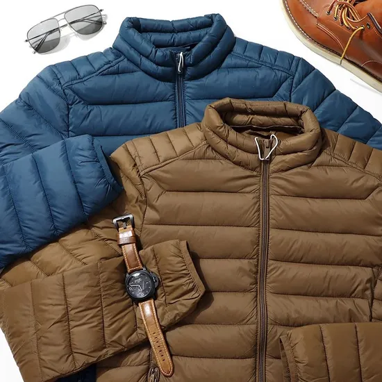 Custom Logo Winter Water Resistant Light Weight Warm Polyester Cotton Fashion Padded Jacket