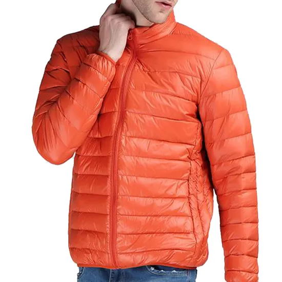 Wholesale Men's Winter Quilted Warm Outwear Lightweight Nylon Custom Logo Padded Jacket