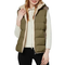 Women's Fashion Outdoor Winter Fleece Lining Quilted Hooded Vest Sleeveless Quilted Jacket
