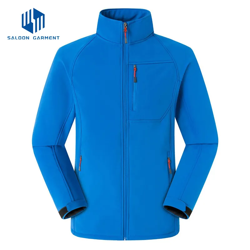 Wholesale Custom Logo Polyester Outdoor Hiking Water Resistant Windbreaker Casual Softshell Jacket