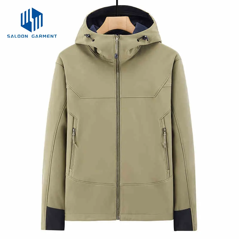 Custom Logo Women Men Outdoor Hiking Waterproof Jacket Winter Hooded Fleece Jacket for Unisex
