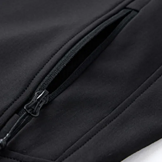 Wholesale 100% Polyester Softshell Waterproof Blank Custom Logo Design Long Sleeve Full Zipper Men's Jacket