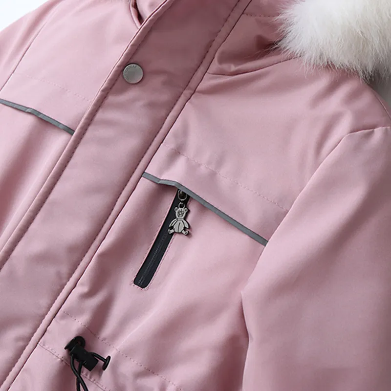 Children's Winter Thick Ski Jumpsuit Classic Minimalist Style Kids Romper Pants Unisex 100% Polyester Ski Jumprls Suit