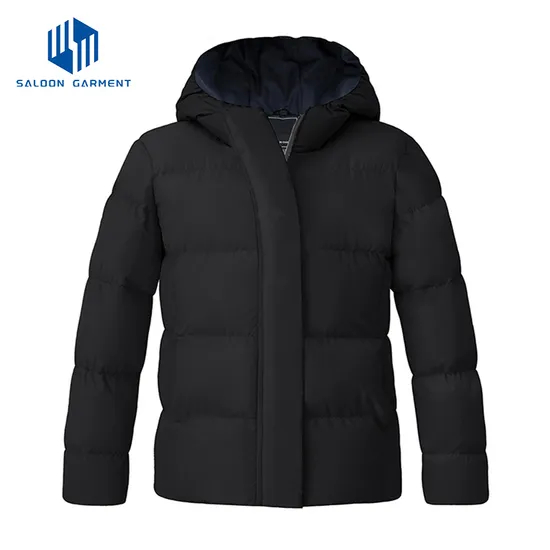 OEM Wholesale High Quality Girls' Windproof 100% Nylon Winter Warm Quilted Jacket