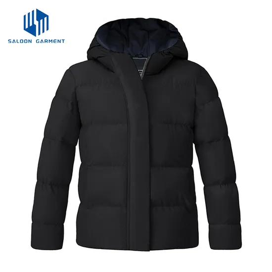 OEM Wholesale High Quality Girls' Windproof 100% Nylon Winter Warm Quilted Jacket