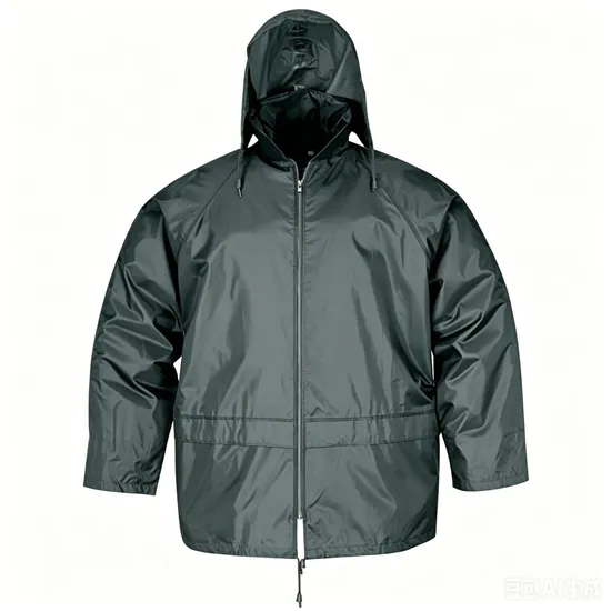 Men's Outdoor Workwear Polyester/PVC Suit with Hood for Rainsuit